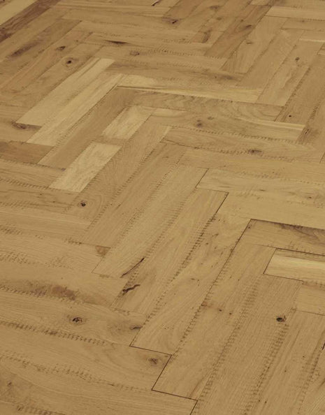 Maggiore 21mm Solid Wood Parquet Flooring - Unfinished Rustic Oak