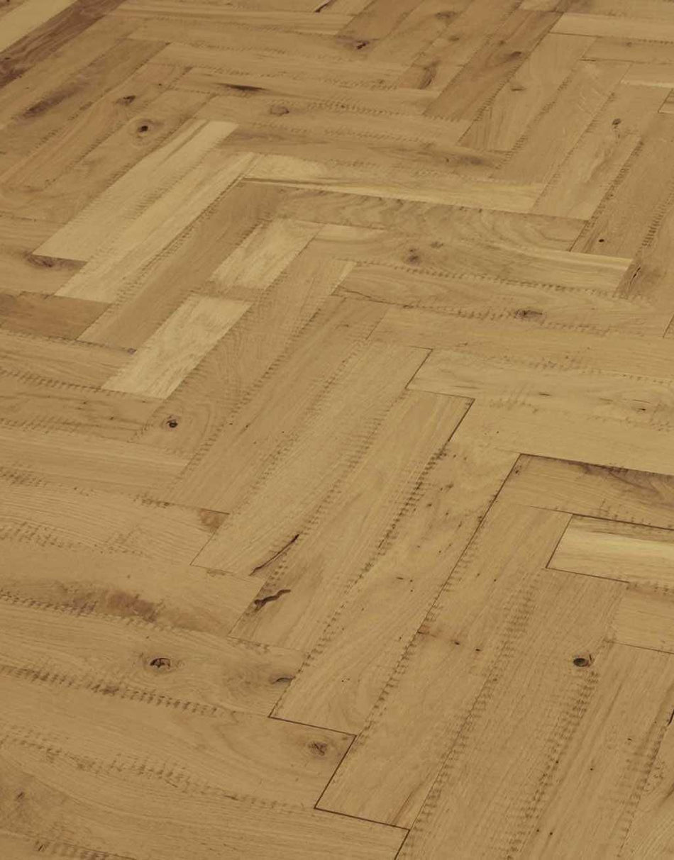 Maggiore 21mm Solid Wood Parquet Flooring - Unfinished Rustic Oak