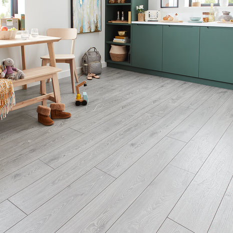 Kronotex Coniston 12mm Laminate Flooring - Grey Timeless Oak