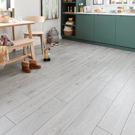 Kronotex Coniston 12mm Laminate Flooring - Grey Timeless Oak