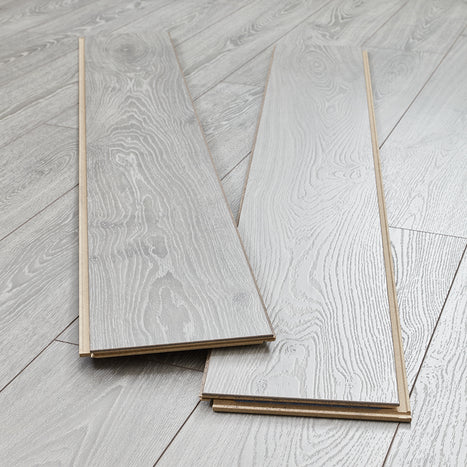 Kronotex Coniston 12mm Laminate Flooring - Grey Timeless Oak-SAMPLE