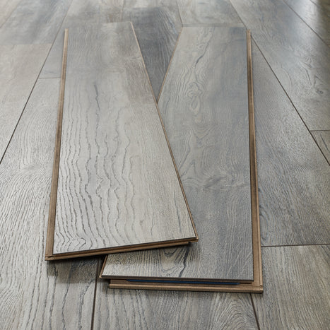 Kronotex Coniston 12mm Laminate Flooring - Grey Marina Oak-SAMPLE