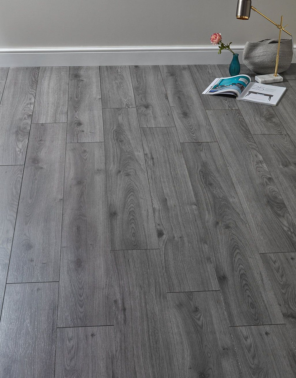 Kronotex Windimere 8mm Laminate Flooring - Millenium Grey Oak