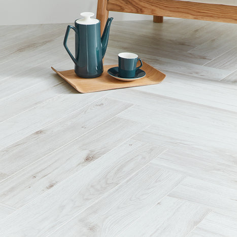 Kronotex Grasmere Herringbone 8mm Laminate Flooring - Parisian Oak