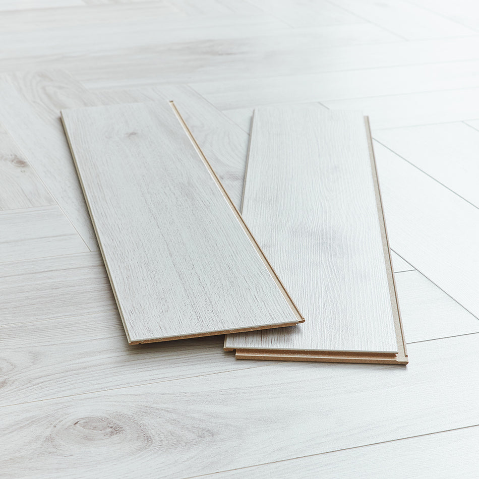 Kronotex Grasmere Herringbone 8mm Laminate Flooring - Parisian Oak