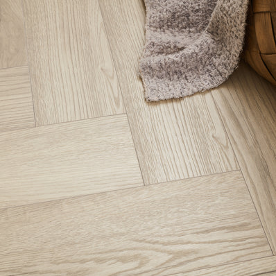 Kronotex Grasmere Herringbone 8mm Laminate Flooring - Light Oak