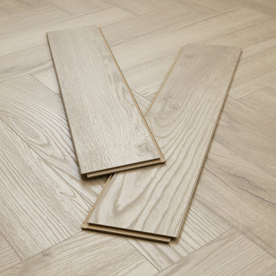 Kronotex Grasmere Herringbone 8mm Laminate Flooring - Light Oak