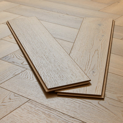 Kronotex Grasmere Herringbone 8mm Laminate Flooring - Natural Oak