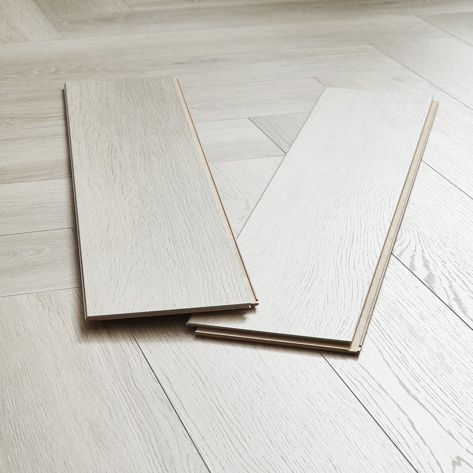 Kronotex Grasmere Herringbone 8mm Laminate Flooring - Orchard Oak