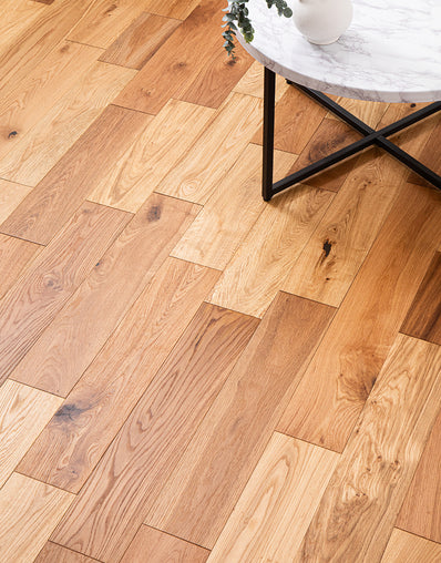 Black Friday Oak Engineered 14mm Brushed & Oiled Engineered Wood Flooring - Natural Oak
