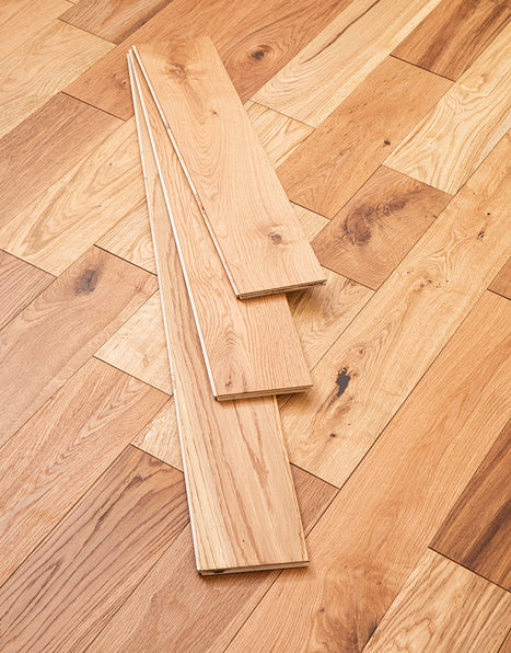 Black Friday Oak Engineered 14mm Brushed & Oiled Engineered Wood Flooring - Natural Oak