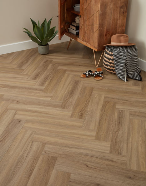 Rigid Core SPC Herringbone - Horizon Oak Herringbone