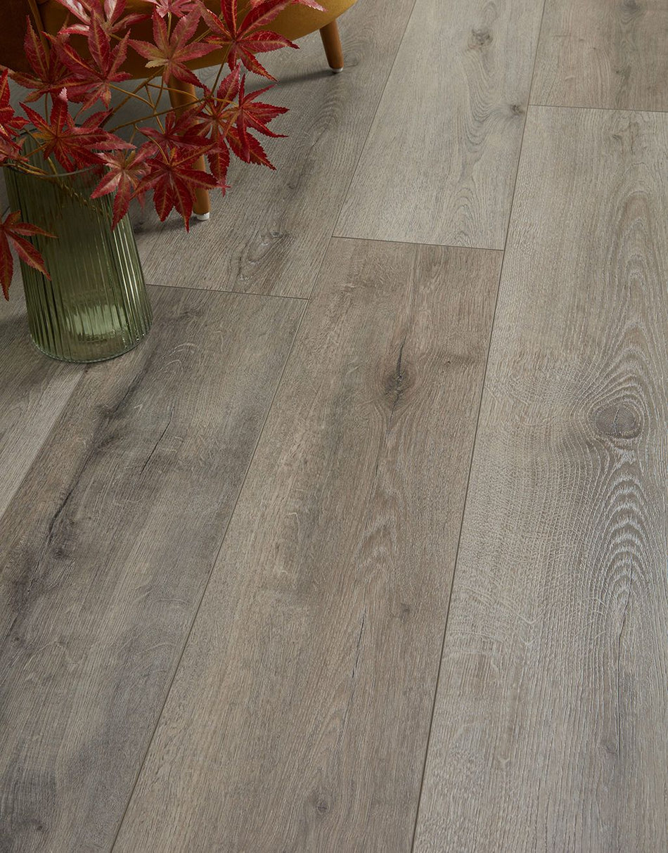 Ravello Vintage 12mm Laminate Flooring - Grey Oak