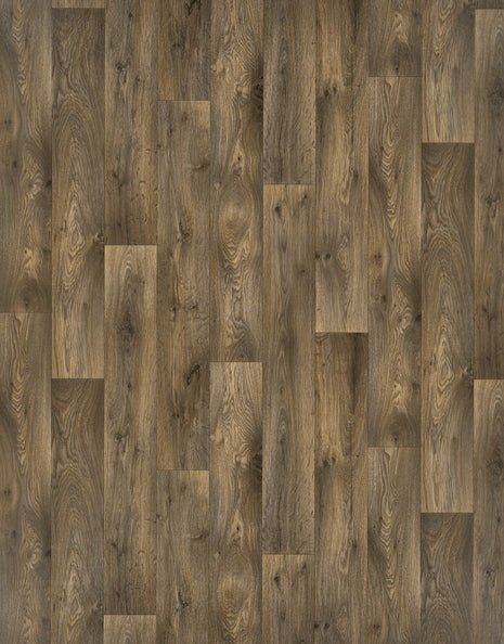 Gable 2.3m Cushioned Roll Vinyl Flooring - Victorian Oak Plank
