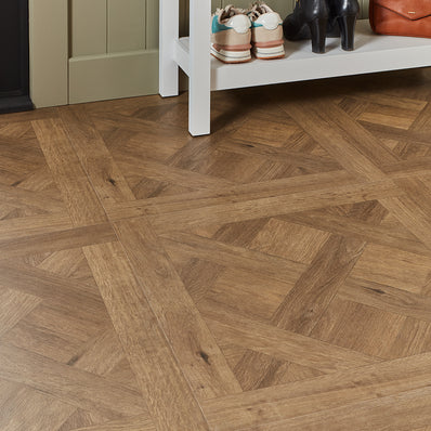 Faus Seathwaite 8mm Laminate Waterproof Parquet Flooring - Rich Oak