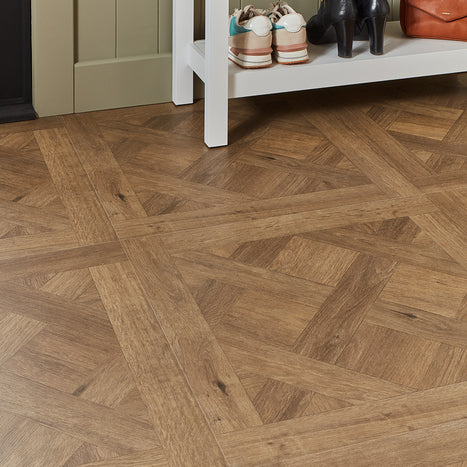 Faus Seathwaite 8mm Laminate Waterproof Parquet Flooring - Rich Oak