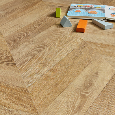 Faus Seathwaite 8mm Laminate Waterproof Chevron Flooring - Boho Oak