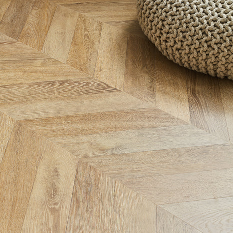 Faus Seathwaite 8mm Laminate Waterproof Chevron Flooring - Boho Oak