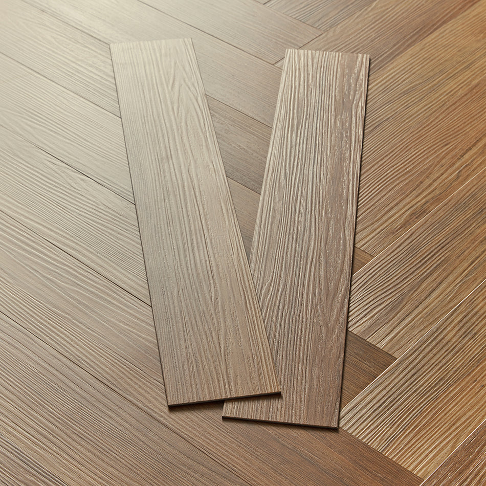 Rannerdale LVT Herringbone Flooring - Cherokee Oak
