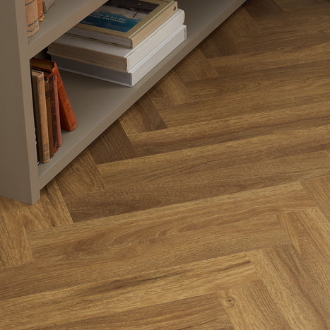 Rannerdale LVT Herringbone Flooring - English Oak