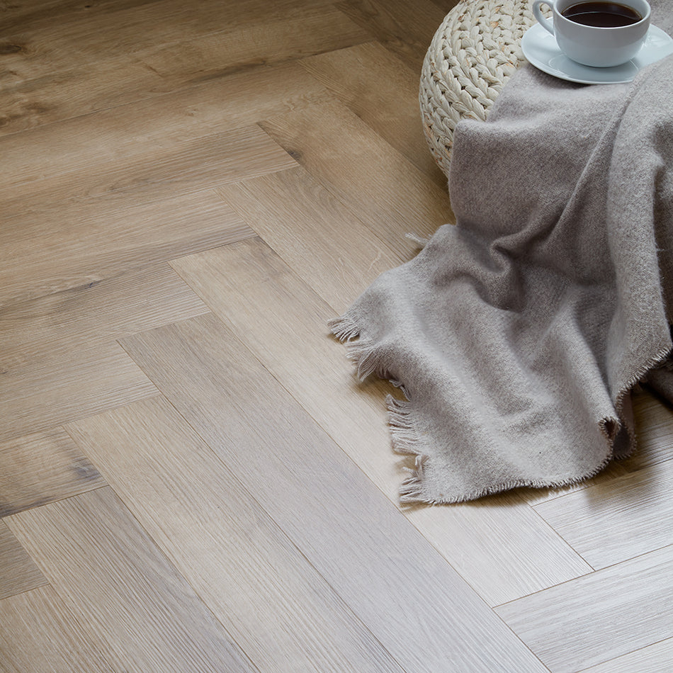 Rannerdale LVT Herringbone Flooring - French Oak