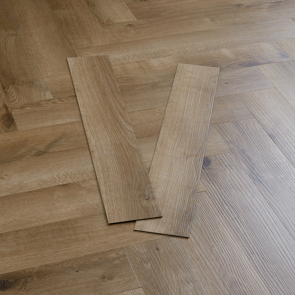 Rannerdale LVT Herringbone Flooring - French Oak