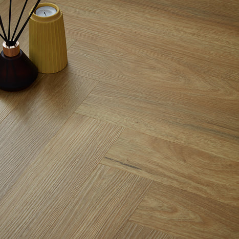 Rannerdale LVT Herringbone Flooring - Natural Oak