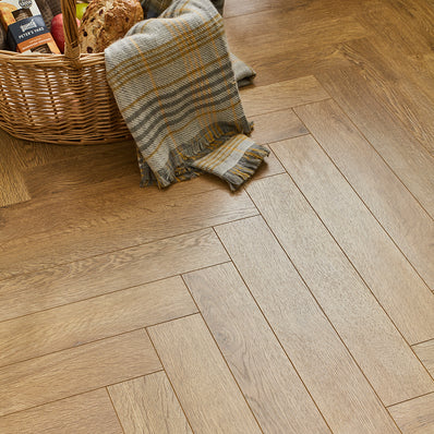 Berry Alloc Thirlmere Herringbone 8mm Laminate Flooring - Gastro Oak