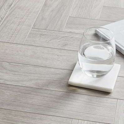 Berry Alloc Thirlmere Herringbone 8mm Laminate Flooring - Natural Grey