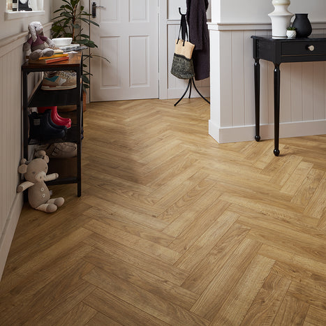 Berry Alloc Thirlmere Herringbone 8mm Laminate Flooring - Auckland Oak
