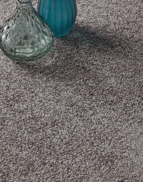 Bowness Hessian Backing 17mm Saxony Carpet - Pewter / 4m