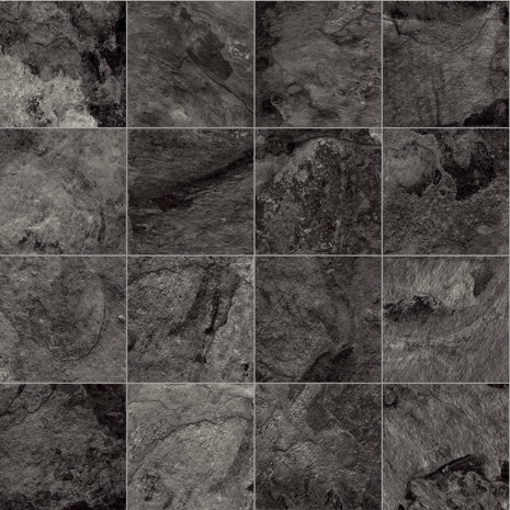 Gable 2.3mm Cushioned Vinyl - Dark Slate Tile