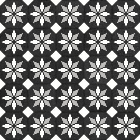 Troutbeck 2.8mm Cushioned Roll Vinyl Flooring - Vintage Pattern Tile