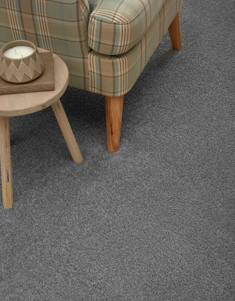 Hawkshead Dual Backing 20mm Saxony Carpet - Iron / 4m