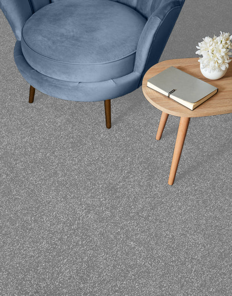 Hawkshead Dual Backing 20mm Saxony Carpet - Platinum / 4m