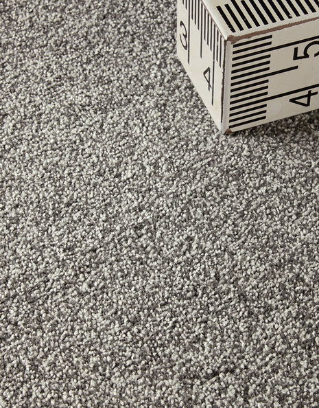 Langdale Felt Backing 14mm Twist Pile Carpet - Platinum / 4m