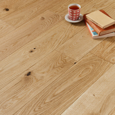 Lucerne 14mm Lacquered Engineered Wood Flooring - Rustic French Oak