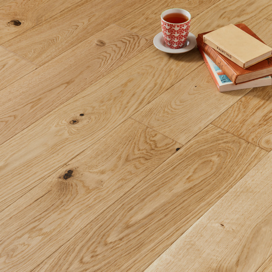 Lucerne 14mm Lacquered Engineered Wood Flooring - Rustic French Oak