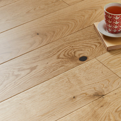 Lucerne 14mm Lacquered Engineered Wood Flooring - Rustic French Oak