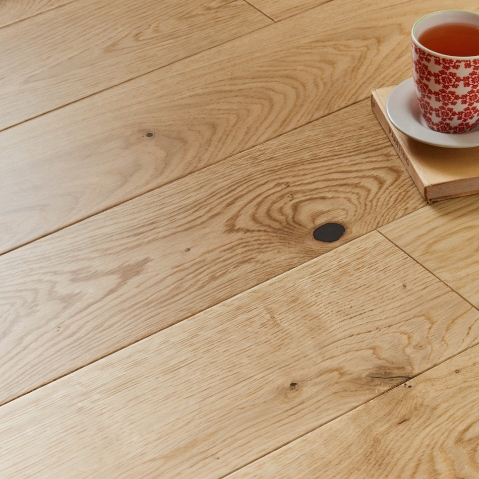 Lucerne 14mm Lacquered Engineered Wood Flooring - Rustic French Oak