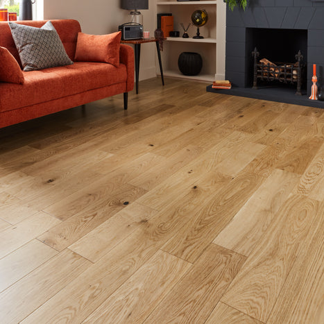 Lucerne 14mm Lacquered Engineered Wood Flooring - Rustic French Oak