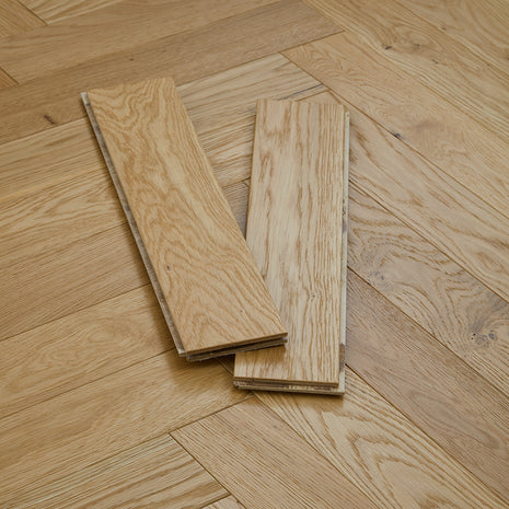 Nordic Herringbone 12mm Engineered Wood Flooring - Brushed Lacquer