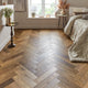 Nordic Herringbone 12mm Engineered Wood Flooring - Brushed Smoked Lacquer