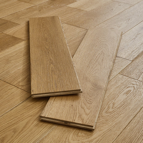 Malaren 14mm Lacquered Engineered Wood Flooring -Bright Oak