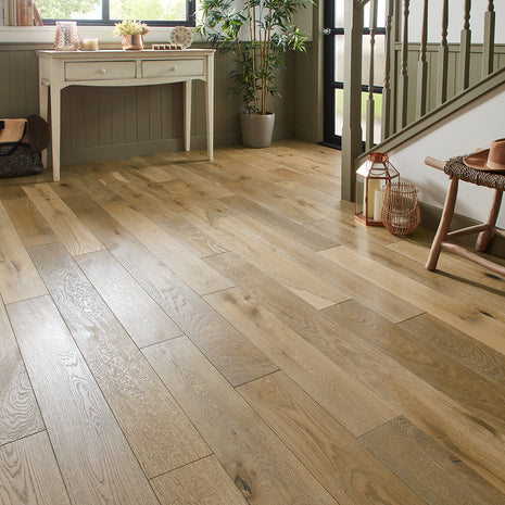 Garda 14mm Lacquered Engineered Wood Flooring - Rustic French Oak