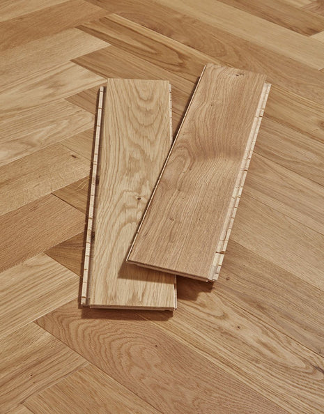 Elterwater Parquet 14mm Herringbone Engineered Wood Flooring - Natural Oak