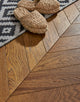 Black Friday - Chevron 14mm Brushed & Oiled Engineered Wood Flooring - Honeycomb Oak