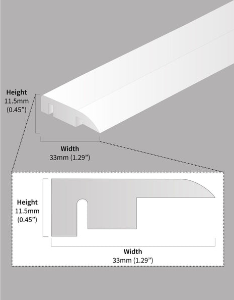 FC41 900mm End Profile - Dark Oak