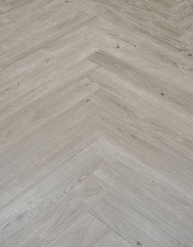 Hellvellyn Luxury Vinyl Herringbone - Light Grey Oak