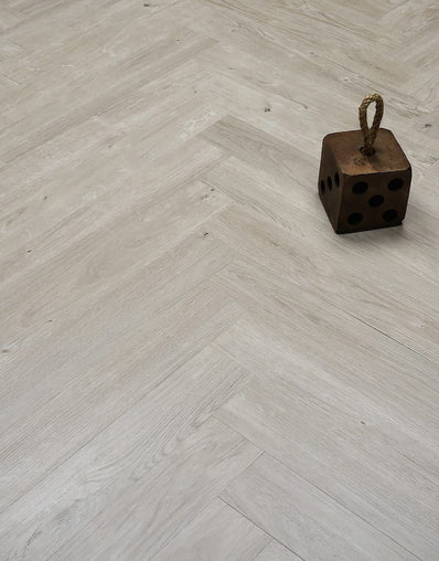 Hellvellyn Luxury Vinyl Herringbone - Light Grey Oak